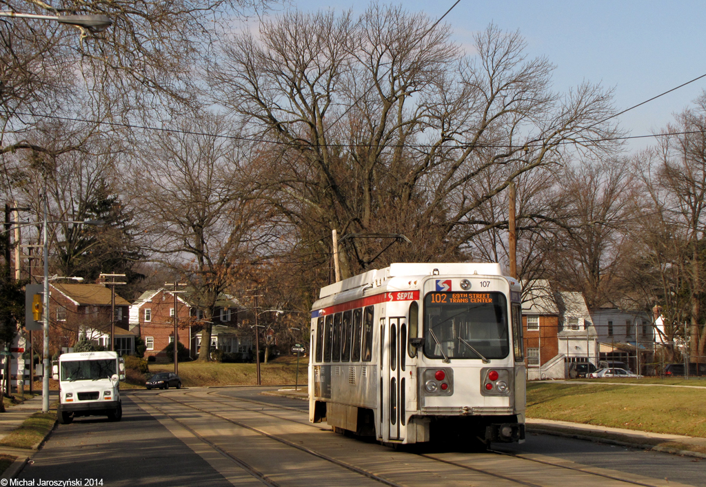 Kawasaki SEPTA Double-ended LRV #107